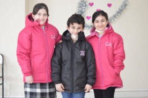 providing the kids in winter time with jackets and some clothes.