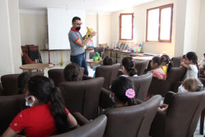 Dental check up and oral hygiene session along with tips on how to keep their teeth healthy with Dr Ammar Mosa.
